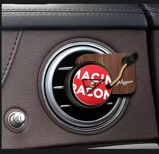 Retro Record Player Car Air Freshener 🎵 | Vintage Turntable Perfume Clip