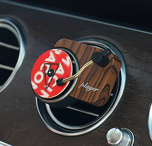 Retro Record Player Car Air Freshener 🎵 | Vintage Turntable Perfume Clip